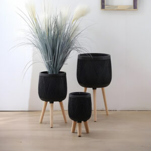 Black Ceramic Plant Pots